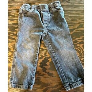 Boy's Kid's Hardware Jeans. 2T. Denim. Pull-on. Blue (846)